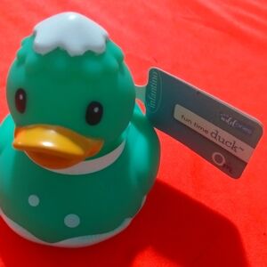 Infantino Green Duck Bath Toy2.5 INCH INFANTINO FUN TIME WILD ONES RUBBER DUCK